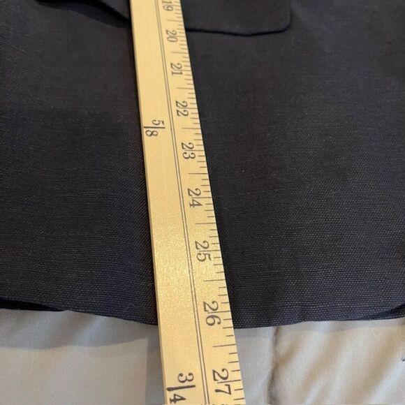 Ulla Johnson Line Lyocell Peplum Back Blazer Deep Navy Blue Lined Size 8 - Picture 10 of 12